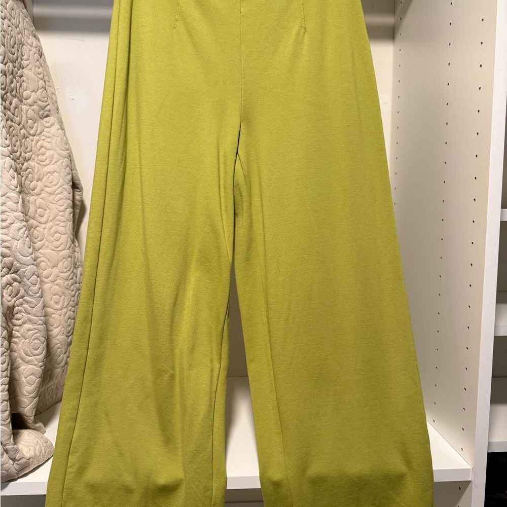 Jules & Leopold Lime Wide-Leg Pants